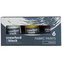 Crawford & Black 6 Fabric Paints Set