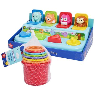 PlayWorks My First Pop Up Pets and Stacking Cups Bundle image number 1