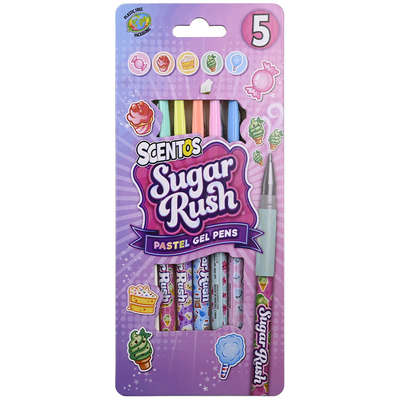 Scentos Sugar Rush Pastel Gel Pens: Pack of 5 image number 1