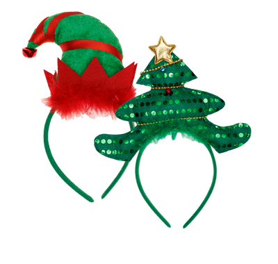 Christmas Headband Bundle: Xmas Tree and Elf image number 1