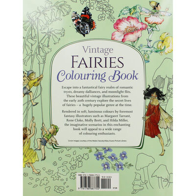 Vintage Fairies Colouring Book image number 3