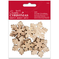 Christmas Snowflakes Wooden Shapes: Pack of 24