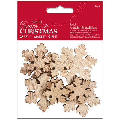 Christmas Snowflakes Wooden Shapes: Pack of 24 image number 1