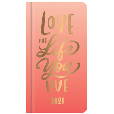 Ombre Orange 2021 Slim Week to View Pocket Diary image number 1