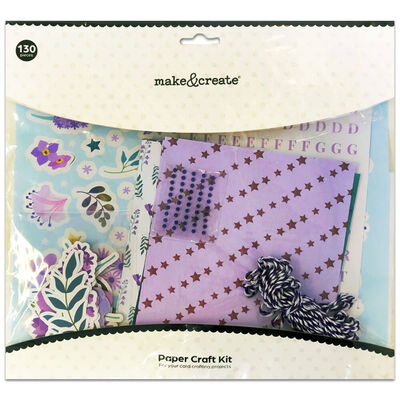Lilac Dreams Paper Craft Kit: 130 Piece Set image number 1