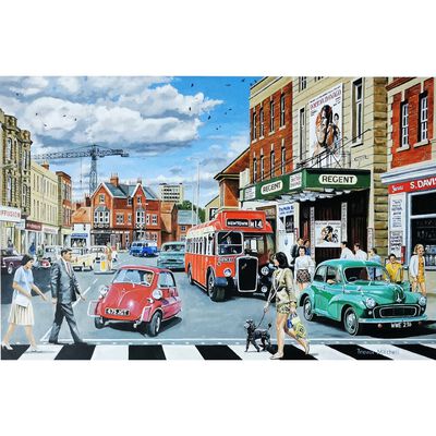 1960's High Street 1000 Piece Jigsaw Puzzle image number 2