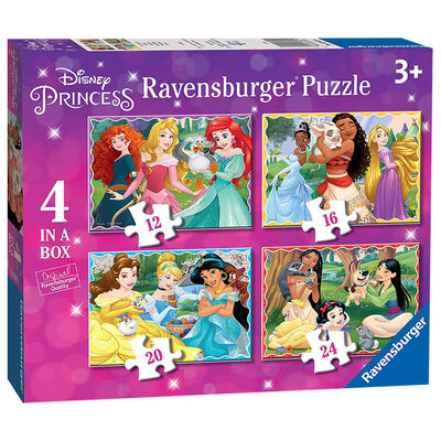 Disney Princess 4 in a Box Jigsaw Puzzles image number 1