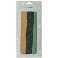 Green Christmas Tissue Paper: Pack of 9