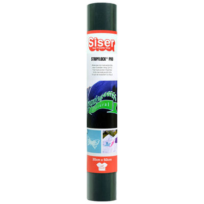 Siser FlockPro Heat Transfer Vinyl 30cm x 50cm: Black image number 1