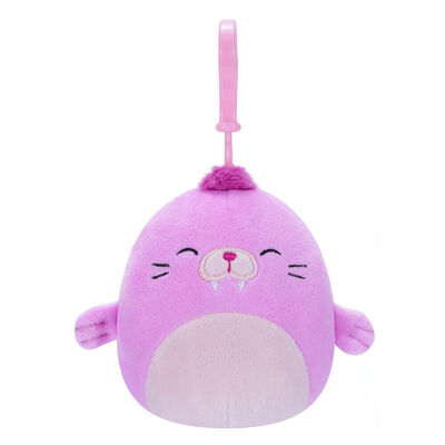 Squishmallows Clip On Plush: Pepper the Pink Walrus image number 1