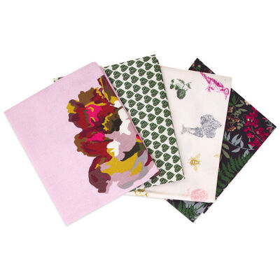 Joules Heritage Peony Fat Quarters: Pack of 4 image number 1
