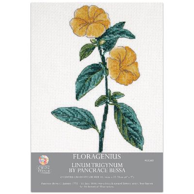 Floragenius Counted Cross Stitch Kit: Linum Trigynum image number 1
