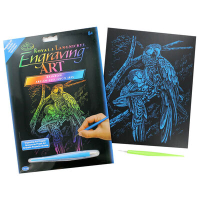 A4 Engraving Art Set: Tropical Birds image number 1