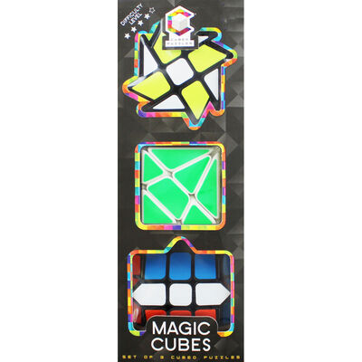 Neon Magic Cubed Puzzles - Set of 3 image number 1