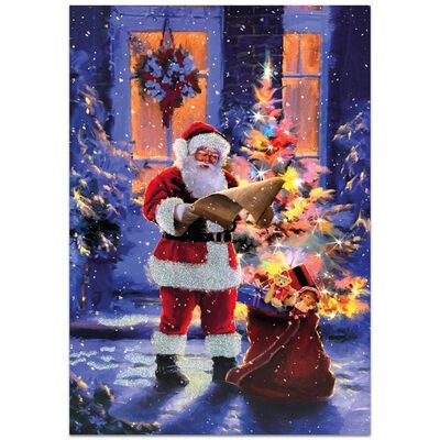 Santa’s Checking His List Cancer Research UK Charity Christmas Cards: Pack of 10 image number 1
