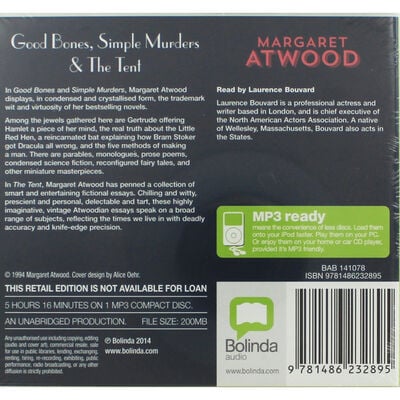 Good Bones Simple Murders and The Tent: MP3 CD image number 2