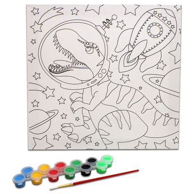 Paint Your Own Canvas with Glow-in-the-Dark Paint: Dinosaur image number 2