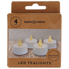 LED Tealights: Pack of 4 image number 1