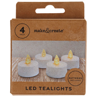 LED Tealights: Pack of 4