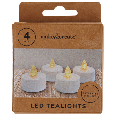 LED Tealights: Pack of 4 image number 1