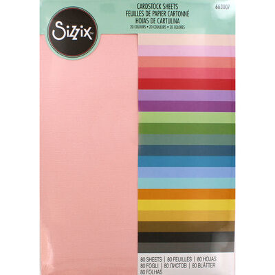 Sizzix Coloured Cardstock Sheets: Pack of 80 image number 1