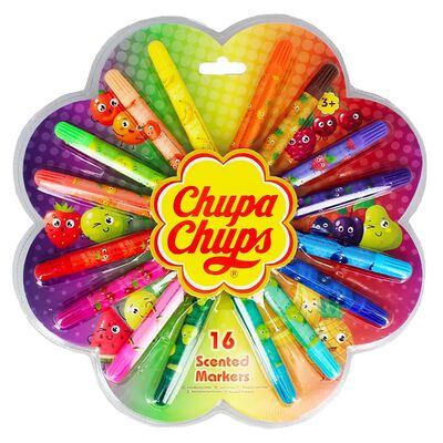 Chupa Chups Fruit Scented Colouring Markers: Pack of 16 image number 1