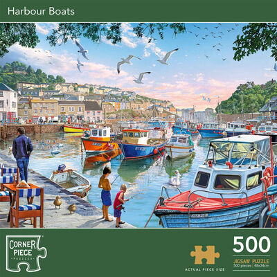 Harbour Boats 500 Piece Jigsaw Puzzle image number 1