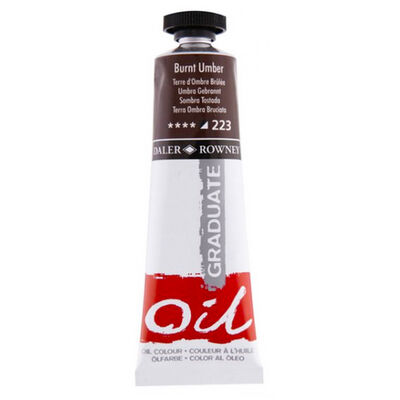 Daler Rowney Graduate Oil Paint Burnt Umber 38ml image number 1