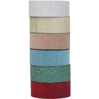 Assorted Glitter Washi Tape: Pack of 6 image number 2