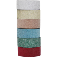 Assorted Glitter Washi Tape: Pack of 6
