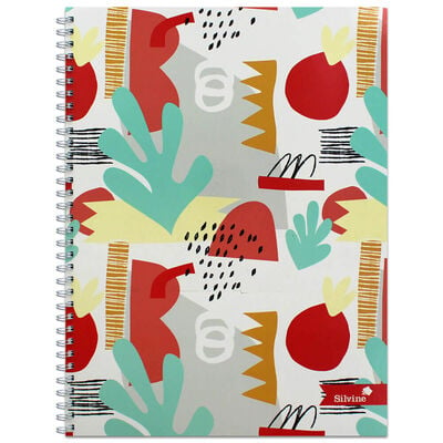 Silvine A4 Wiro Marlene West Hearts & Flowers Notebook: Assorted image number 1