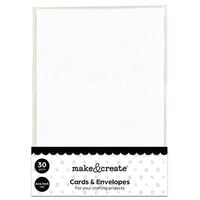 30 White Greeting Cards - 6 x 4 Inches