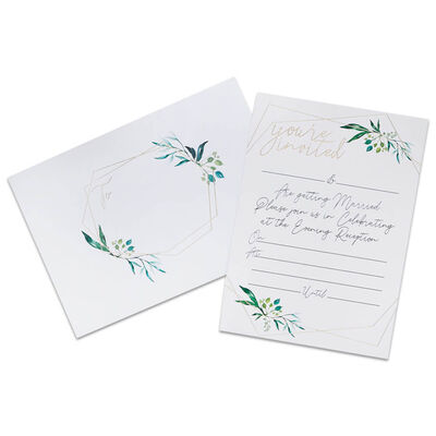 Gold Geometric Wedding Invites Bundle image number 3