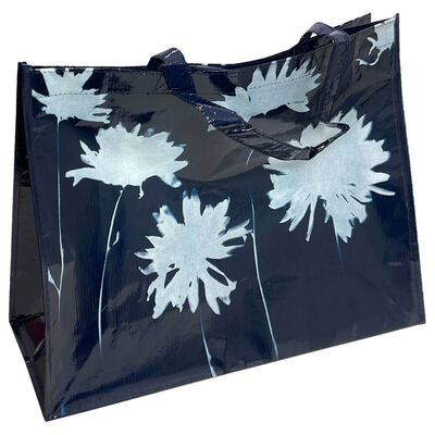 White Flower Reusable Shopping Bag: Assorted image number 1