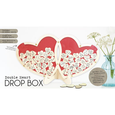 Double Wooden Heart Drop Box Frame image number 2