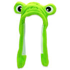 PlayWorks Hugs & Snugs Frog Plush Hat with Moving Ears image number 1