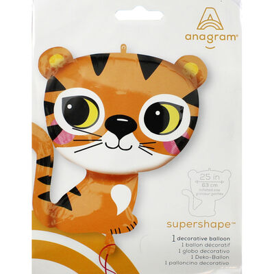 25 Inch Tiger Super Shape Helium Balloon image number 2