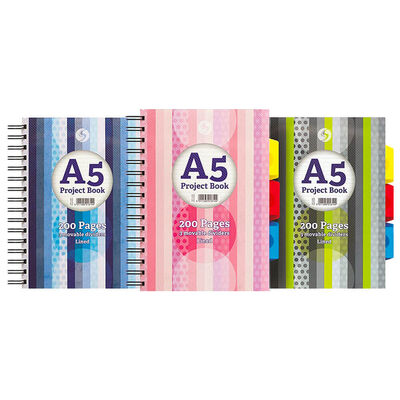 Silvine A5 Striped Project Notebook: Assorted image number 2