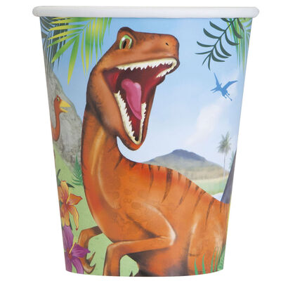 Dinosaur Paper Cups - 8 Pack image number 1