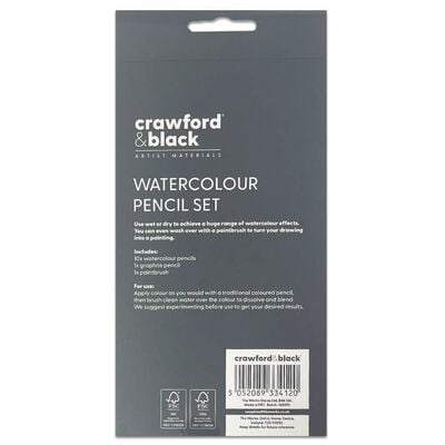 Crawford & Black Watercolour Pencil Set: Pack of 10 image number 2
