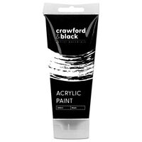 Crawford & Black Black Acrylic Paint: 200ml