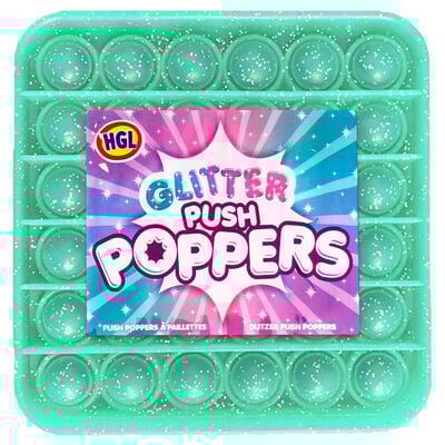 Glitter Push Pop It Fidget Toy: Assorted Green image number 2