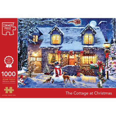 The Cottage at Christmas 1000 Piece Jigsaw Puzzle image number 1