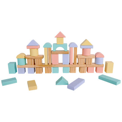 PlayWorks Wooden Clock and Block Bundle image number 3