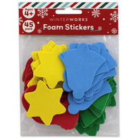 Christmas Shapes Foam Stickers: Pack of 45