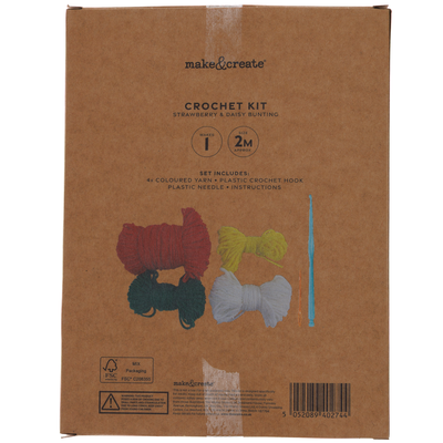 Make Your Own Strawberry & Daisy Crochet Garland Kit image number 3