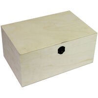 Extra Large Rectangle Wooden Box: 35 x 25 x 17cm