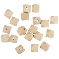Trimits: Wooden Geometric Cut Beads 20mm - Pack of 50