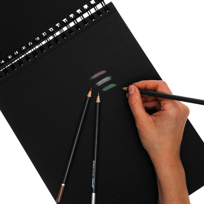 Crawford & Black Drawing Black Paper Pad Sketch Set: Pack of 13 image number 4