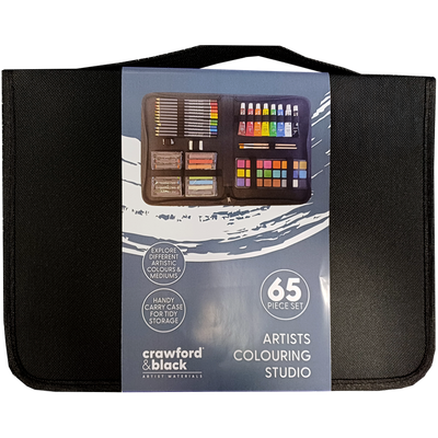 Crawford & Black Artists Colouring Studio: 65 Piece Set image number 1